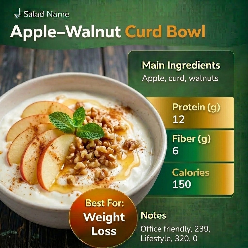 Apple–Walnut Curd Bowl