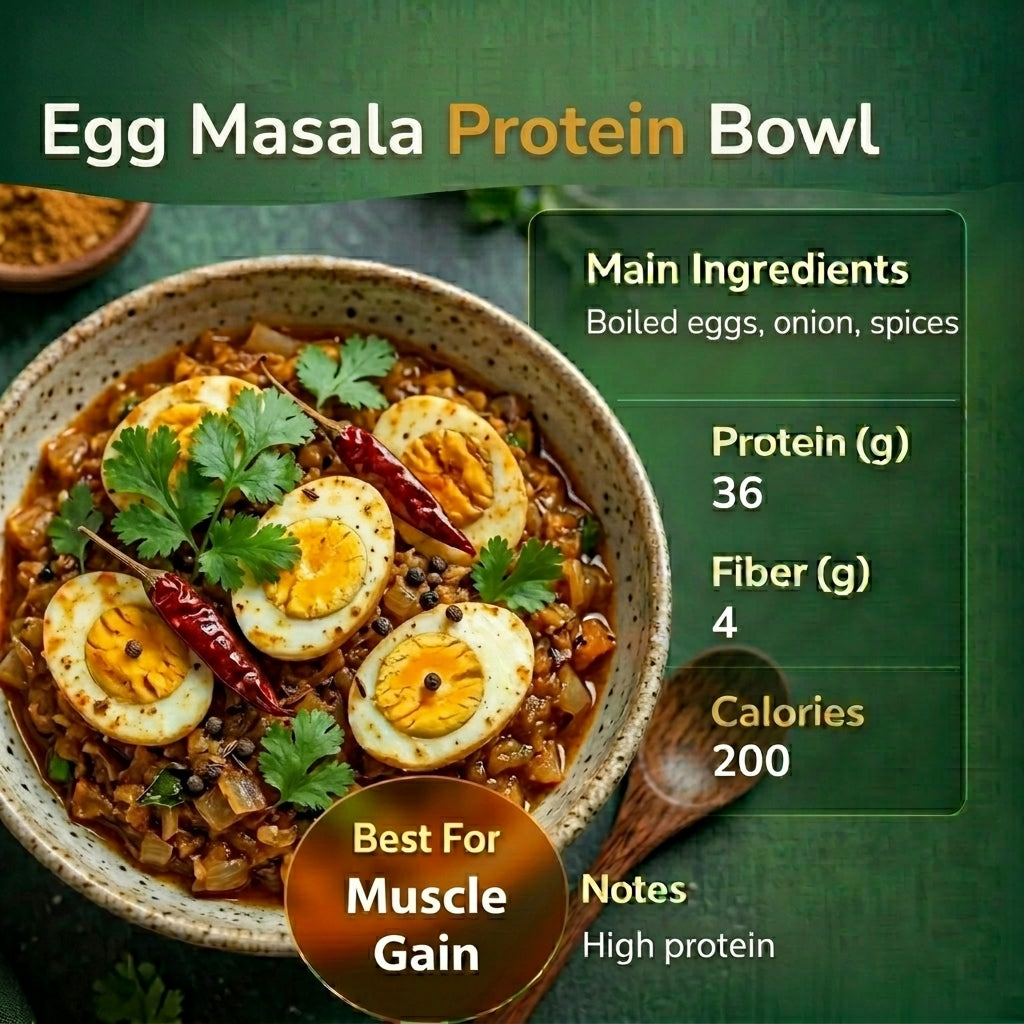 Egg Masala Protein Bowl