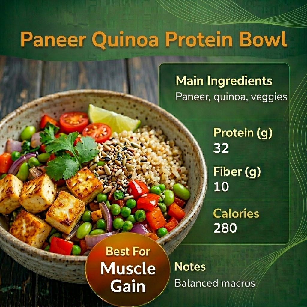 Paneer Quinoa Protein Bowl