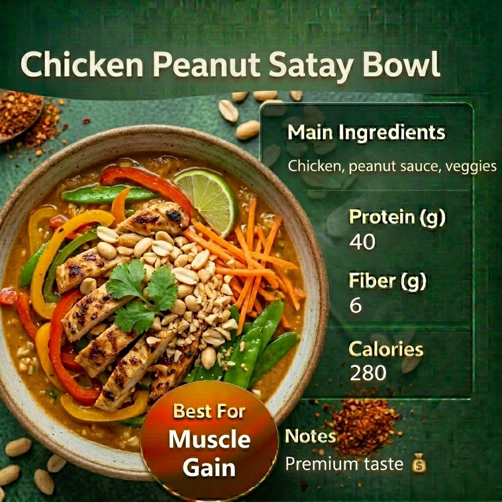 Chicken Peanut Satay Bowl