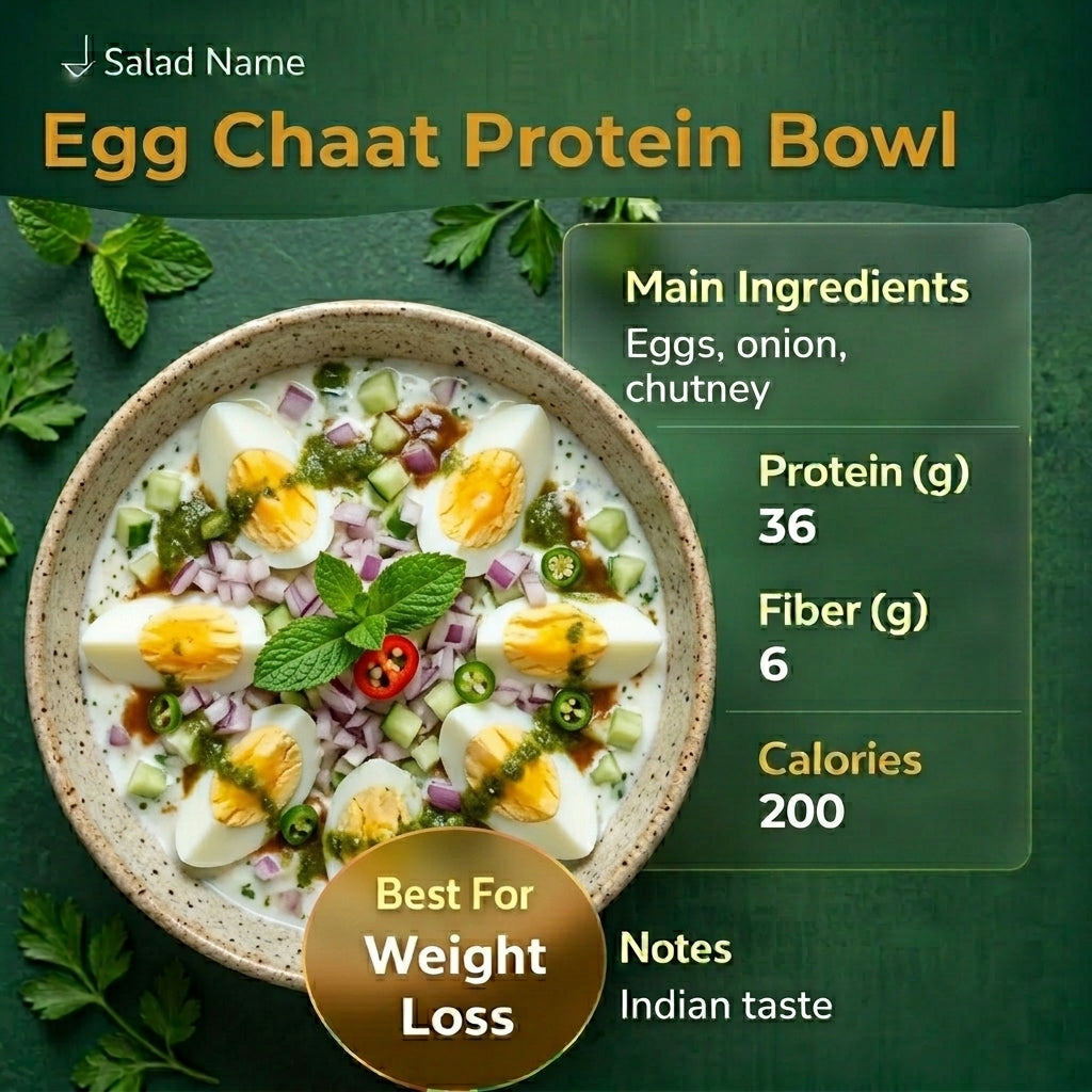 Egg Chaat Protein Bowl