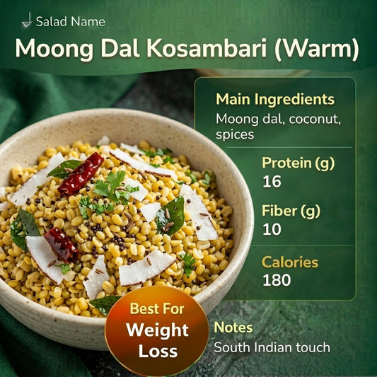 Moong Dal Kosambari Warm