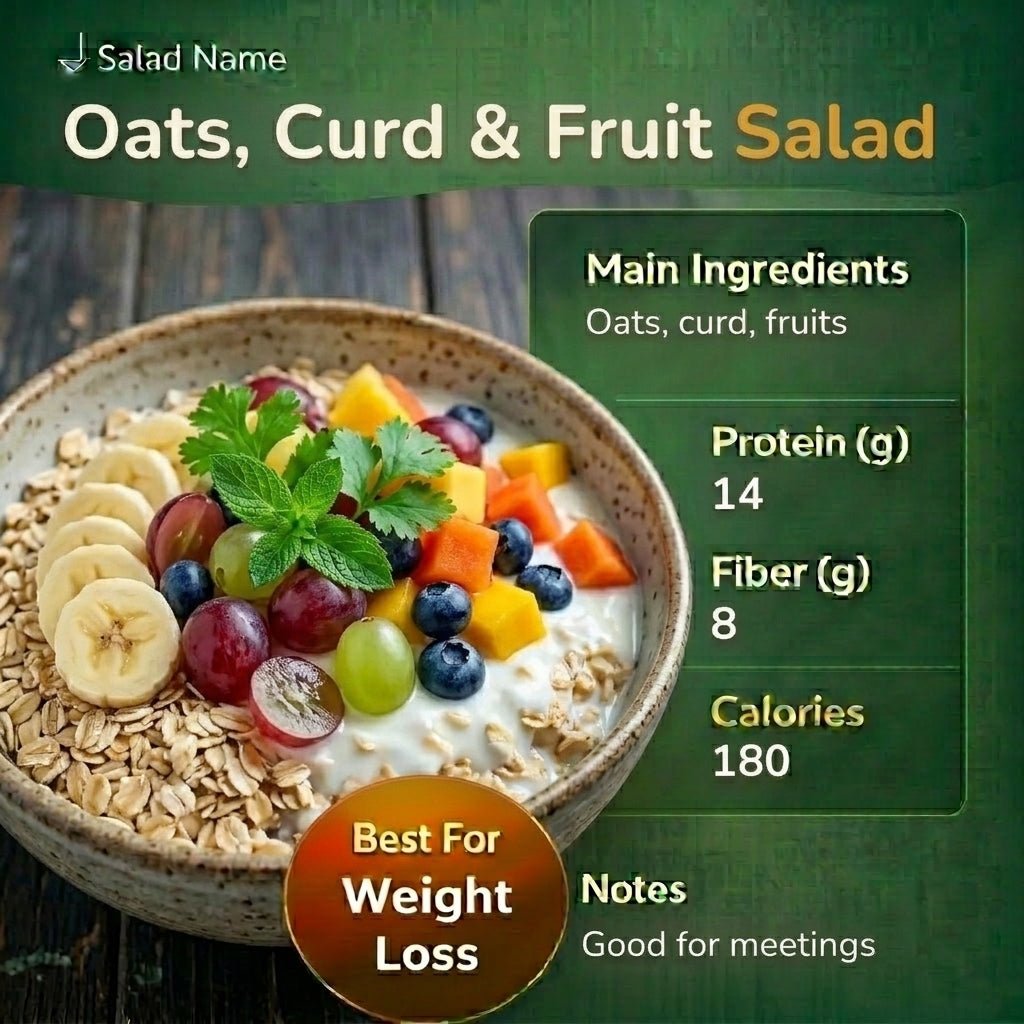 Oats, Curd & Fruit Salad