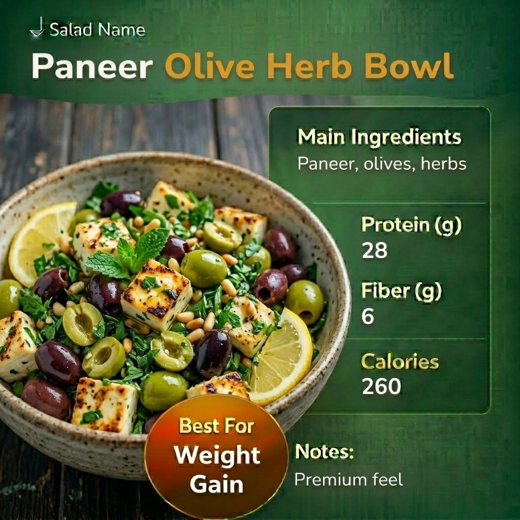 Paneer Olive Herb Bowl