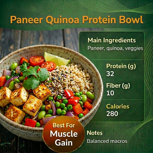 Paneer Quinoa Protein Bowl