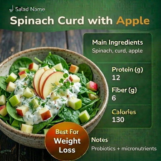 Spinach Curd with Apple