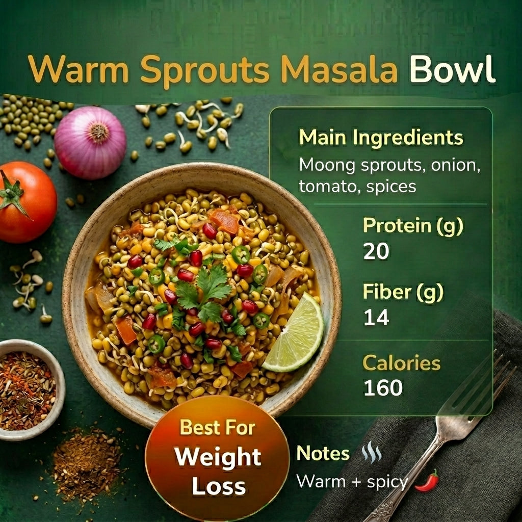 Warm Sprouts Masala Bowl